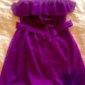 Purple strapless dress size small